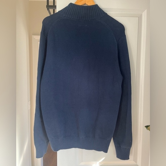 St John’s Bay 1/4 Zip Mens Pullover Sweater Blue Size M Cotton - Picture 5 of 5